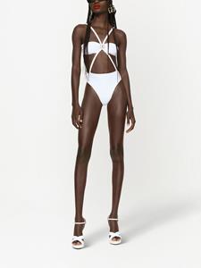 dolce&gabbana Dolce & Gabbana Twill sjaal met zebraprint - Zwart