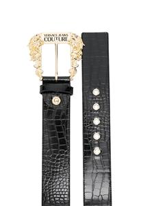 versacejeanscouture Versace Jeans Couture Riem met gegraveerd logo - Zwart