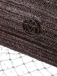 maisonmichel Maison Michel New Bonnie veil beret - Bruin