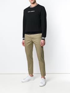 dolce&gabbana Dolce & Gabbana Chino met logo-label - Groen
