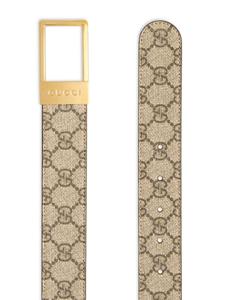 Gucci GG Supreme canvas leren riem - Beige