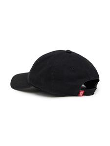 Diesel Corry-Jacq-Wash honkbalpet met logo-applicatie - Zwart