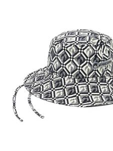 marineserre Marine Serre Vissershoed met logo jacquard - Zwart