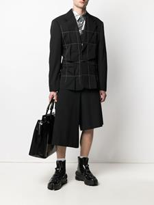 commedesgarçonshommeplus Comme des Garçons Homme Plus Blazer met contrasterend stiksel - Zwart