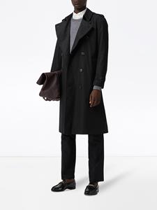 Burberry De lange Kensington Heritage Trenchcoat - Zwart