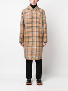 Burberry Geruite trenchcoat - Bruin