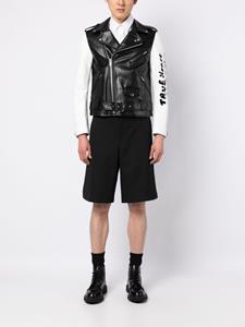 Black Comme Des Garçons Bikerjack met contrasterende mouwen - Zwart