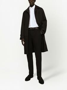 dolce&gabbana Dolce & Gabbana Trenchcoat met enkele rij knopen en logo label - Zwart