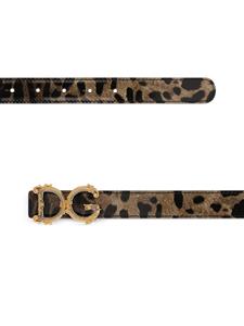 dolce&gabbana Dolce & Gabbana Riem met luipaardprint - Bruin
