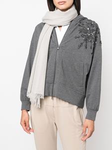 brunellocucinelli Brunello Cucinelli Sjaal met franje afwerking - Grijs