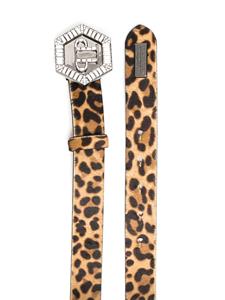 Philipp Plein Riem met luipaardprint - Geel