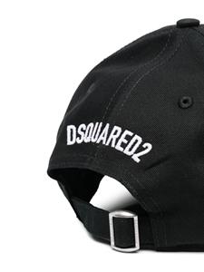 DSQUARED2 Honkbalpet met geborduurde tekst - Zwart