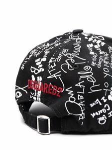 DSQUARED2 Honkbalpet met logoprint - Zwart