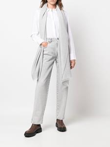 brunellocucinelli Brunello Cucinelli Sjaal met franje - Grijs