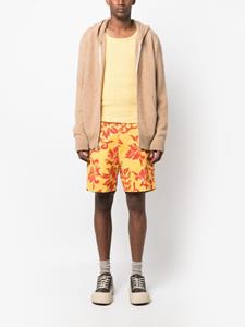 ERL Shorts met grafische print - Geel