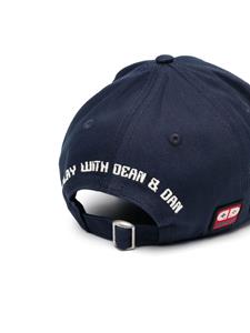 Dsquared2 slogan-patch distressed cap - Blauw