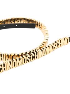 Moschino Riem met logoplakkaat - Zwart