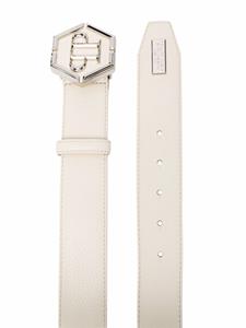 Philipp Plein Leren riem - Beige