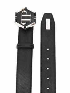 Philipp Plein Leren riem - Zwart