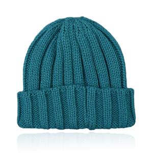 LGT JWLS Grofgebreide Dames Beanie met Omslagrand - Petrol