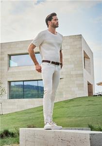 Alberto SUPERSLIM Superstretch Coloured Denim White  