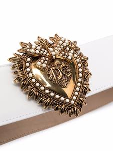dolce&gabbana Dolce & Gabbana Riem met logoplakkaat - Wit