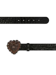 dolce&gabbana Dolce & Gabbana Devotion leren riem - Zwart