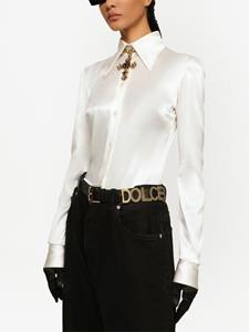 Dolce & Gabbana KIM DOLCE&GABBANA leren riem met logo - Zwart