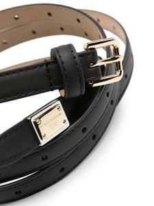 dolce&gabbana Dolce & Gabbana Leren gespriem - Zwart