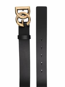 dolce&gabbana Dolce & Gabbana Leren riem met logo - Zwart