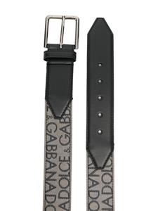 dolce&gabbana Dolce & Gabbana Gespriem met geborduurd logo - Zwart
