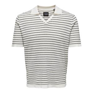 Only&Sons Wing Life Stripe Resort Polo Knit