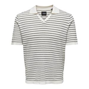 Only&sons Wing Life Stripe Resort Polo Knit