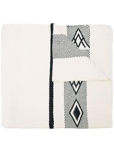 VOZ Wide Diagonal Wrap scarf - Wit