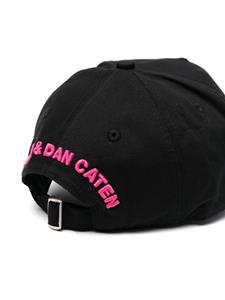 DSQUARED2 Honkbalpet met geborduurd logo - Zwart