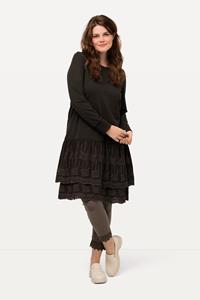 Ulla Popken Jerseykleid Sweatkleid Midikleid Stehkragen Langarm