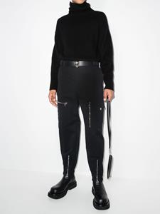 alexandermcqueen Alexander McQueen Broek met ritsdetail - Zwart
