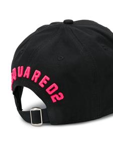 DSQUARED2 Gerafelde honkbalpet - Zwart