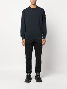 Stone Island Broek met logopatch - Zwart