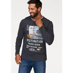 Man's World Shirt met lange mouwen Lange mouwen, bedrukt, ronde hals, van 100% katoen