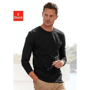 H.I.S Langarmshirt, (Packung, 2er-Pack), aus Baumwolle perfekt als Unterziehshirt