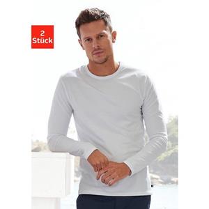 H.I.S Langarmshirt, (Packung, 2er-Pack), aus Baumwolle perfekt als Unterziehshirt