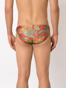 amirslama Amir Slama Slip met bladerprint - Rood