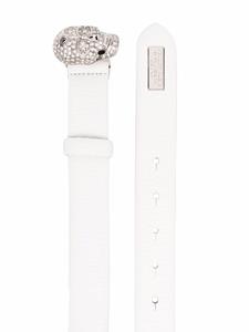 Philipp Plein Riem met doodskopgesp - Wit