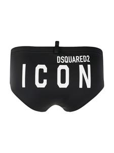 Dsquared2 Zwembroek met print - Zwart