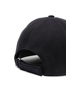 Moncler Katoenen pet met logopatch - Blauw