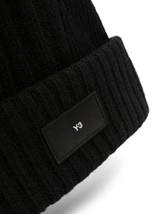 Y-3 Muts met logopatch - Zwart