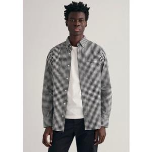 Gant Langarmhemd "REG POPLIN GINGHAM SHIRT", mit Logostickerei auf der Brust