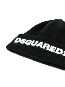 Dsquared2 gebreide beanie - Zwart