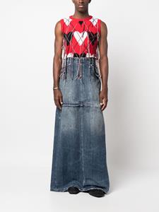 martinerose Martine Rose Denim rok - Blauw